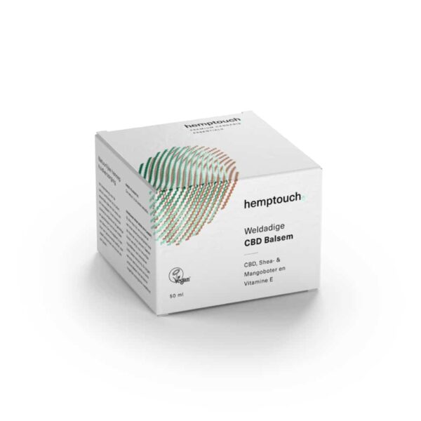 A jar of Hemptouch Beneficial CBD-balm (50 ml/200 mg) on a white background.