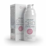 A bottle of Zemadol, nurturing CBD cream next to a box.