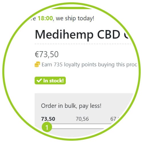 a green circle with the words medihemp cbd on it.