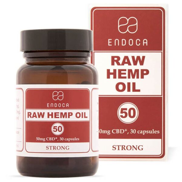 a bottle of raw hem oil next to a box.