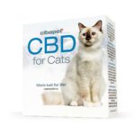 a box of cbd for cats on a white background.