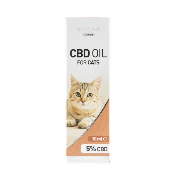 A box of Renova - CBD oil 5% for cats.