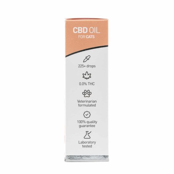 A tube of Renova - CBD oil 5% for cats on a white background.