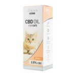 A Renova - CBD oil 2,5% for cats (30ml) on a white background.