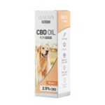 A bottle of Renova - CBD oil 2,5% for dogs.