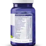 A blue bottle of Vitakruid – Multi Day & Night® Mama (2 x 30 Tablets) with a white label listing vitamin and mineral contents in Dutch, showing dosages per tablet and percentages of recommended daily intake.