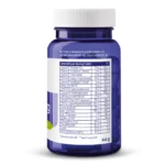 A blue bottle of Vitakruid – Multi Day (30 Tablets) with a white cap features a Dutch label displaying ingredients and nutritional values.
